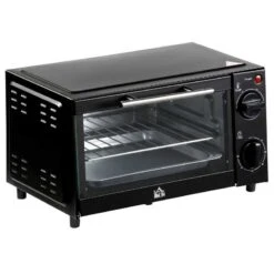 HOMCOM 750W 9 Litre Mini Countertop Oven & Grill - Black - 800-088 -Home Kitchen homcom 800088