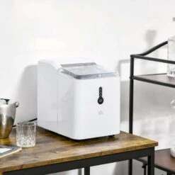 HOMCOM 12kg Portable Countertop Ice Maker Machine - White - 800-101 -Home Kitchen homcom 800101 lifestyle2