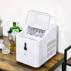 HOMCOM 12kg Portable Countertop Ice Maker Machine - White - 800-101 -Home Kitchen homcom 800101 lifestyle3