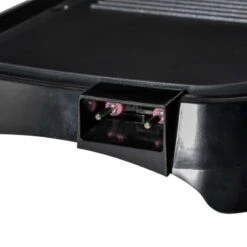 HOMCOM 1600W Non-Stick Teppanyaki Table Top Grill - Black - 800-109V70 -Home Kitchen homcom 800109v70 close up view