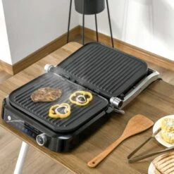 HOMCOM 2100W Health Grill & Pannini Maker - Black - 800-110V70 15 HOMCOM 2100W Health Grill & Pannini Maker - Black - 800-110V70 -Home Kitchen homcom 800110v70 lifestyle