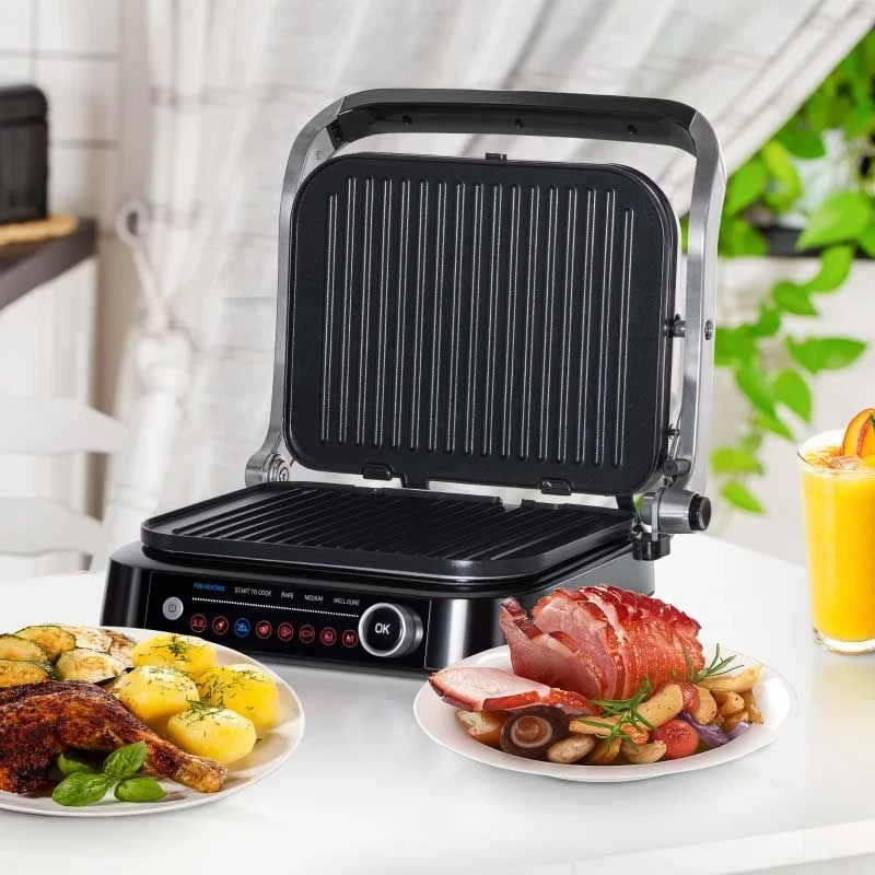 HOMCOM 2100W Health Grill & Pannini Maker - Black - 800-110V70 1 HOMCOM 2100W Health Grill & Pannini Maker - Black - 800-110V70