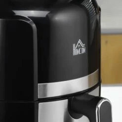 HOMCOM 1300W 4 Litre Air Fryer With Rapid Air Circulation - Black - 800-119V70 -Home Kitchen homcom 800119v70 close up view