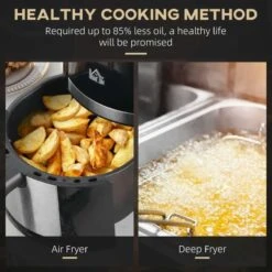 HOMCOM 1300W 4 Litre Air Fryer With Rapid Air Circulation - Black - 800-119V70 -Home Kitchen homcom 800119v70 features 2