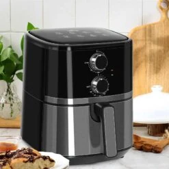 HOMCOM 1500W 4.5 Litre Air Fryer With Rapid Air Circulation - Black - 800-122V70 -Home Kitchen homcom 800122v70