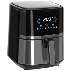 HOMCOM 1500W 4.5 Litre Air Fryer With Digital Display - Black - 800-125V70 -Home Kitchen homcom 800125v70 main image