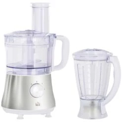 HOMCOM 500W 1.5 Litre Food Processor - Silver - 800-140V70 -Home Kitchen homcom 8001407v10