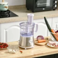 HOMCOM 500W 1.5 Litre Food Processor - Silver - 800-140V70 -Home Kitchen homcom 8001407v10 lifestyle2