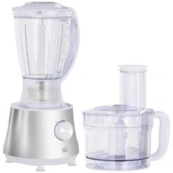 HOMCOM 500W 1.5 Litre Food Processor - Silver - 800-140V70 -Home Kitchen homcom 8001407v10 main image