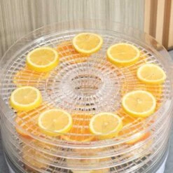 HOMCOM 245W 5 Tier Food Dehydrator - White - 800-144V70 -Home Kitchen homcom 800144v70 close up view
