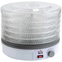 HOMCOM 245W 5 Tier Food Dehydrator - White - 800-144V70 -Home Kitchen homcom 800144v70 main image