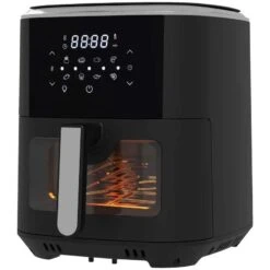HOMCOM 1500W 6.7 Litre Air Fryer With Digital Display - Black - 800-147V71BK -Home Kitchen homcom 80014771bk image