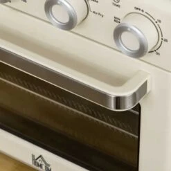 HOMCOM 1400W 20 Litre Mini Toaster Oven - Cream White - 800-152V70CW -Home Kitchen homcom 800152v70cw handle