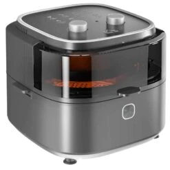 HOMCOM 1350W 6.5 Litre Family Size Air Fryer With Rapid Air Circulation - Grey - 800-164V70GY -Home Kitchen homcom 800164v70gy