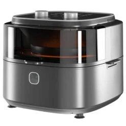 HOMCOM 1350W 6.5 Litre Family Size Air Fryer With Rapid Air Circulation - Grey - 800-164V70GY -Home Kitchen homcom 800164v70gy main view