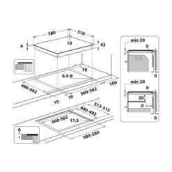 Hotpoint HR 612 CH 60cm Ceramic Hob - Black - LHO3500 -Home Kitchen hotpoint hr612ch 4