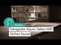 Hansgrohe Aquno Select M81 Single Lever Kitchen Mixer Tap 170 With Pull-Out Spray 3 Spray Modes - Chrome - 73837000 -Home Kitchen hqdefault 10 14