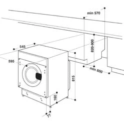 Indesit BI WMIL 71252 UK N Built In 7kg 1200rpm Washing Machine - White - BI WMIL 71252 UK N -Home Kitchen i n indesit biwmil71252ukn 9