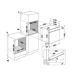 Indesit KFWS 3844 H IX UK Built-In Single Electric Oven - Stainless Steel -Home Kitchen indesit kfws3844hixuk 5