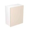 Kitchen Kit Slab 600mm Wall Cabinet - Ultra Matt - Cashmere - Flatpacked - FKKF0614