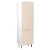 Kitchen Kit Slab 600mm Tall 70/30 Fridge/Freezer Housing - Ultra Matt - Cashmere - Flatpacked - FKKF0622