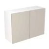 Kitchen Kit Slab 1000mm Wall Cabinet - Ultra Matt - Light Grey - Flatpacked - FKKF0715