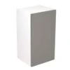 Kitchen Kit Slab 400mm Wall Cabinet - Ultra Matt - Dust Grey - Flatpacked - FKKF0812