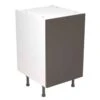 Kitchen Kit Slab 500mm Base Cabinet - Ultra Matt - Graphite - Flatpacked - FKKF0903