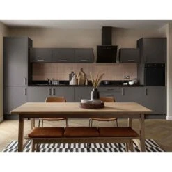 Kitchen Kit Slab 600mm Wall Cabinet - Ultra Matt - Graphite - Flatpacked - FKKF0914 -Home Kitchen k i kitchen kit fkkf0914 lifestyle1