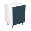 Kitchen Kit Slab 600mm Base Cabinet - Ultra Matt - Indigo Blue - Flatpacked - FKKF1304