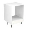 Kitchen Kit Shaker 600mm Base Oven Cabinet - Ultra Matt - White - Flatpacked - FKKH0505