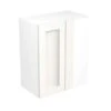 Kitchen Kit Shaker 600mm Blind Corner Wall Cabinet - Ultra Matt - White - Flatpacked - FKKH0516