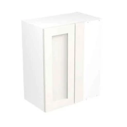 Kitchen Kit Shaker 600mm Blind Corner Wall Cabinet - Ultra Matt - White - Flatpacked - FKKH0516