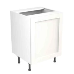 Kitchen Kit Shaker 600mm Sink/Hob Cabinet - Ultra Matt - White - Flatpacked - FKKH0535