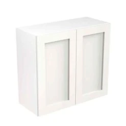 Kitchen Kit Shaker 800mm Wall Cabinet - Ultra Matt - White - Flatpacked - FKKH0538