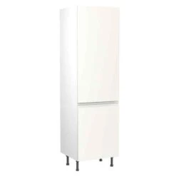Kitchen Kit J-Pull 600mm Tall 70/30 Fridge/Freezer Housing - Super Gloss - White - Flatpacked - FKKJ0022