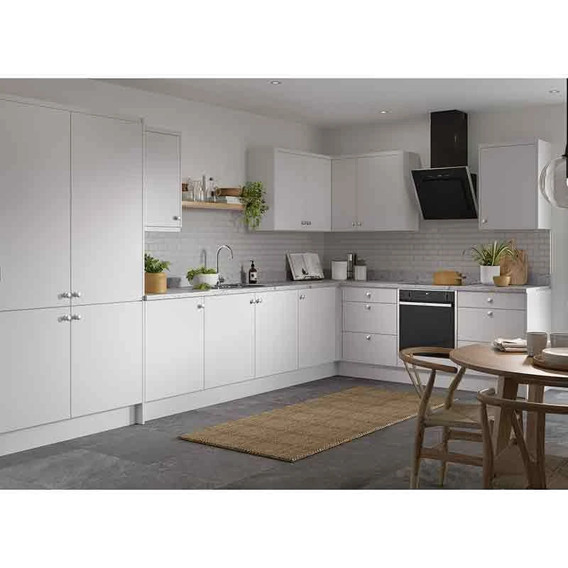 Kitchen Kit J-Pull 600mm Tall Larder Cabinet - Ultra Matt - Light Grey - Flatpacked - FKKJ0734 2 Kitchen Kit J-Pull 600mm Tall Larder Cabinet - Ultra Matt - Light Grey - Flatpacked - FKKJ0734 - Image 2