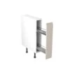 Kitchen Kit J-Pull 150mm Pull Out Base Cabinet - Ultra Matt - Light Grey - Flatpacked - FKKJ0751