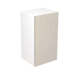 Kitchen Kit Value Slab 400mm Wall Cabinet - Standard Matt - Light Grey - Flatpacked - FKKM1212