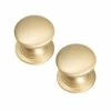 Kitchen Kit 32 Windsor Knob Kitchen Cabinet Handles - Pack Of 2 - Satin Brass - KKHAND9