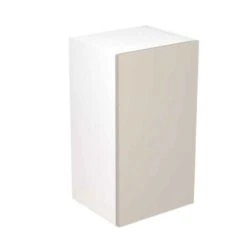 Kitchen Kit Rigid Slab 400mm Wall Cabinet - Super Gloss - Light Grey - Pre-Assembled - RKKF0212