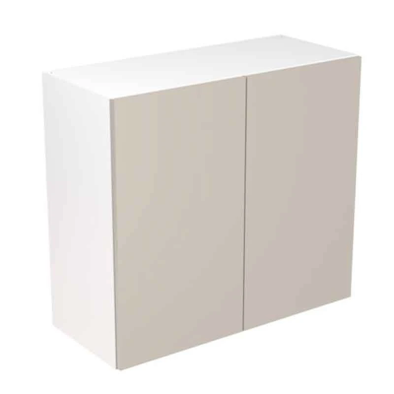 Kitchen Kit Rigid Slab 800mm Wall Cabinet - Super Gloss - Light Grey - Pre-Assembled - RKKF0238 1 Kitchen Kit Rigid Slab 800mm Wall Cabinet - Super Gloss - Light Grey - Pre-Assembled - RKKF0238