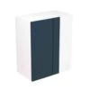 Kitchen Kit Rigid Slab 600mm Blind Corner Wall Cabinet - Ultra Matt - Indigo Blue - Pre-Assembled - RKKF1316