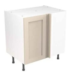 Kitchen Kit Rigid Shaker 800mm Blind Corner Base Cabinet - Ultra Matt - Cashmere - Pre-Assembled - RKKH0637
