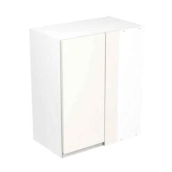 Kitchen Kit Rigid J-Pull 600mm Blind Corner Wall Cabinet - Super Gloss - White - Pre-Assembled - RKKJ0016