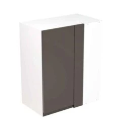 Kitchen Kit Rigid J-Pull 600mm Blind Corner Wall Cabinet - Ultra Matt - Graphite - Pre-Assembled - RKKJ0916