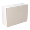 Kitchen Kit Rigid Value 1000mm Wall Cabinet - Standard Matt - Light Grey - Pre-Assembled - RKKM1215