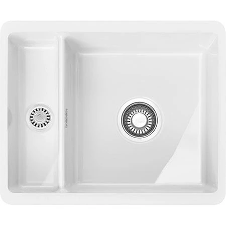 Franke Kubus 1.5 Bowl Undermount Ceramic Kitchen Sink Reversible KBK 160-38-12 - White - 126.0438.484 1 Franke Kubus 1.5 Bowl Undermount Ceramic Kitchen Sink Reversible KBK 160-38-12 - White - 126.0438.484