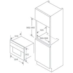 Prima Built-in Stainless Steel Framed Microwave - LCTM201 -Home Kitchen l c lctm201 1