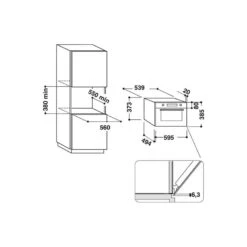 Hotpoint MD 344 IX H Built-In Microwave & Grill - Stainless Steel -Home Kitchen l h lho7103 3